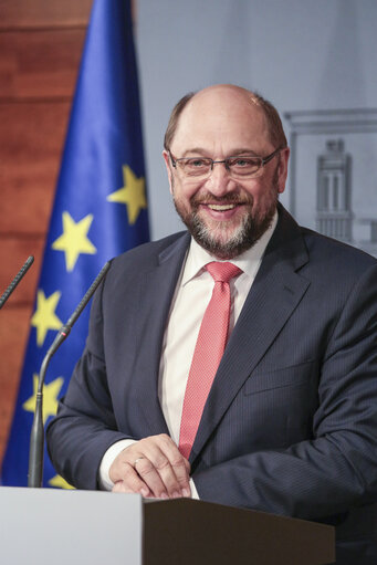 Fotogrāfija 9: Press conference of Martin SCHULZ - EP President at the Moncloa Palace in Madrid, Spain