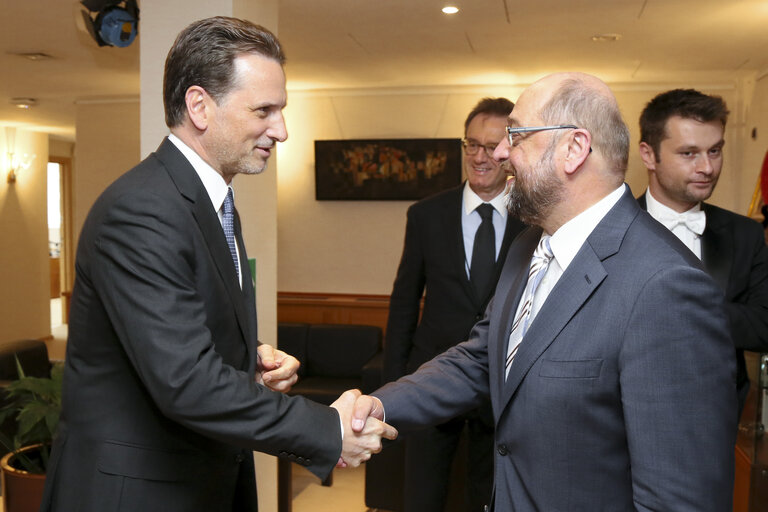 Fotagrafa 3: Martin SCHULZ - EP President meets with Pierre KRAHENBUHL, Commissioner-General of the United Nations Relief and Works Agency for Palestine Refugees in the Near East (UNRWA)