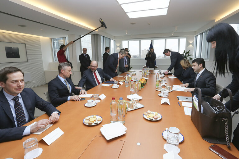 Martin SCHULZ - EP President meets with Chiril GABURICI, Prime-Minister of the Republic of Moldova