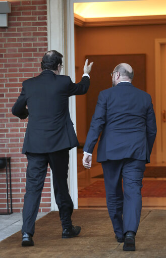 Fotogrāfija 7: From right to  left  Martin SCHULZ - Ep President meets with  Mariano RAJOY BREY - President of the Government of Spain  at the Moncloa Palace in Madrid