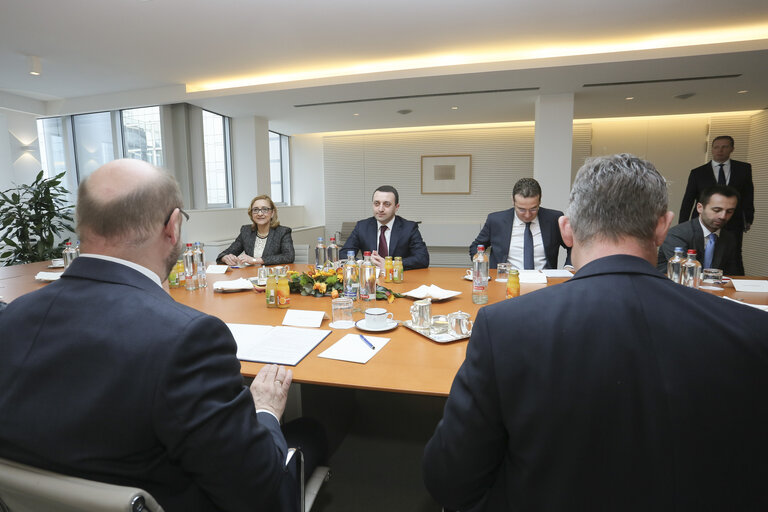 Foto 2: Martin SCHULZ - EP President meets with prime minister of Georgia Irakli GARIBASHVILI