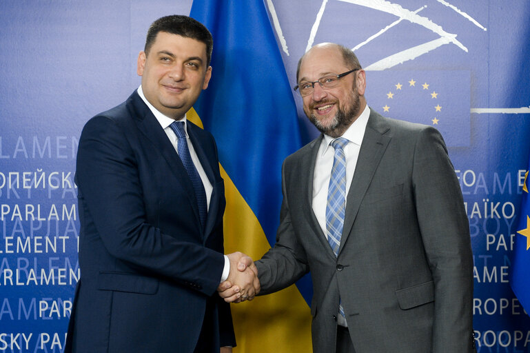 Fotagrafa 10: Martin SCHULZ - EP President meets with Volodymyr GROYSMAN, Chairperson of the Verkhovna Rada of Ukraine