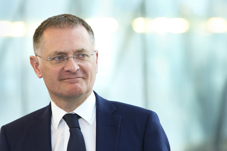 Photo 6: MEP Philippe JUVIN in the European Parliament in Brussels.