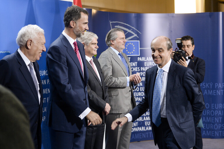 Foto 16: Official visit of the King of Spain Felipe VI at the European Parliament in Brussels.