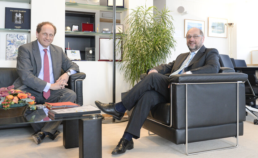 Fotografija 2: Martin SCHULZ - EP President with EP Vice-President Alexander Graf LAMBSDORFF