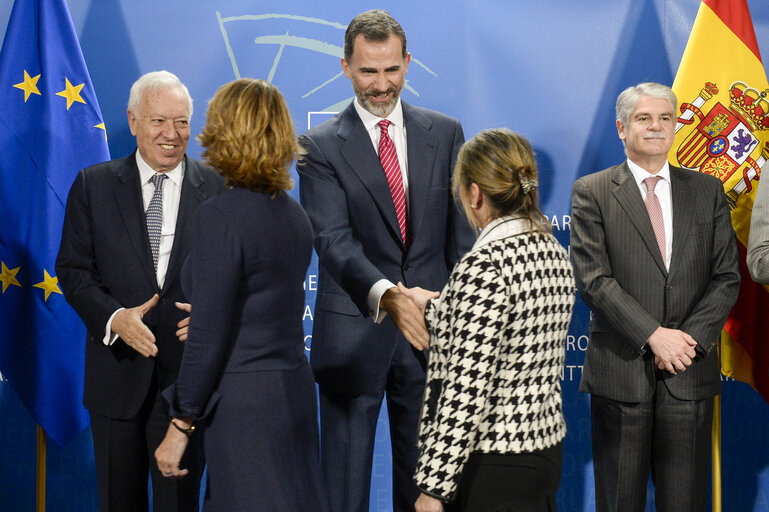 Foto 18: Official visit of the King of Spain Felipe VI at the European Parliament in Brussels.