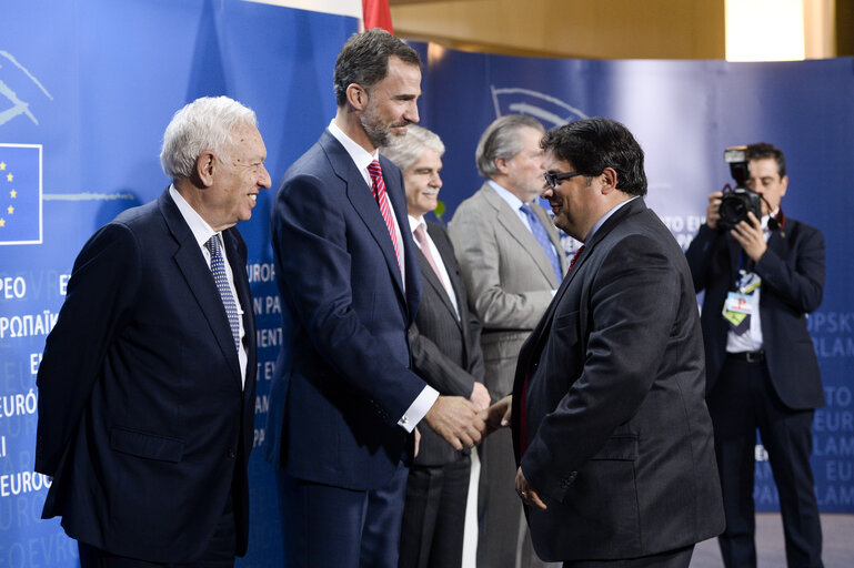 Foto 6: Official visit of the King of Spain Felipe VI at the European Parliament in Brussels.