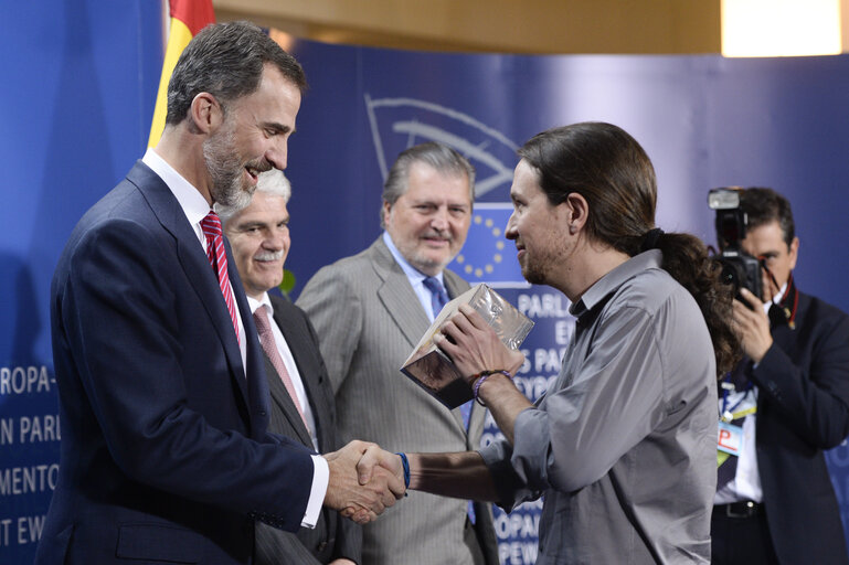 Foto 8: Official visit of the King of Spain Felipe VI at the European Parliament in Brussels.