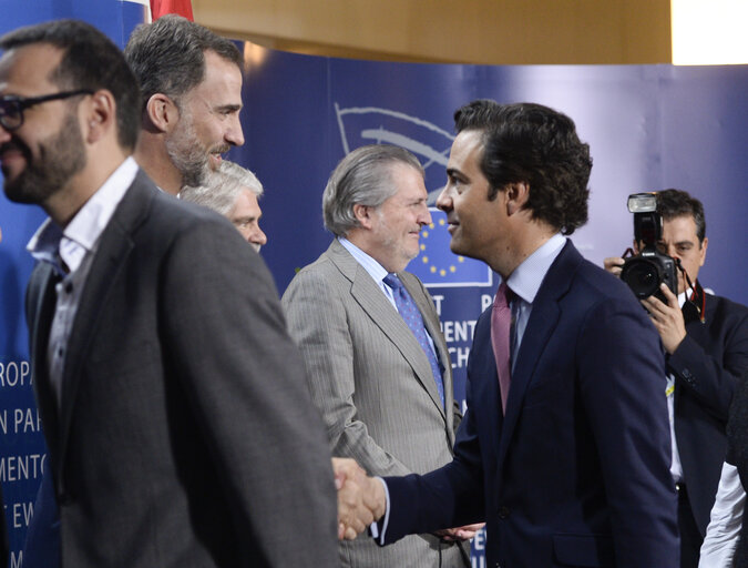 Foto 1: Official visit of the King of Spain Felipe VI at the European Parliament in Brussels.