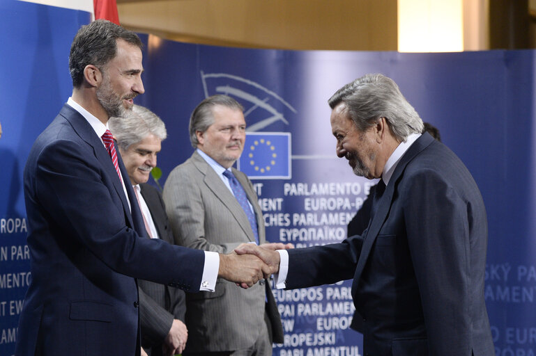 Foto 6: Official visit of the King of Spain Felipe VI at the European Parliament in Brussels.