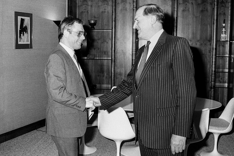 Lord PLUMB - EP President meets with David MARTIN  and visitors