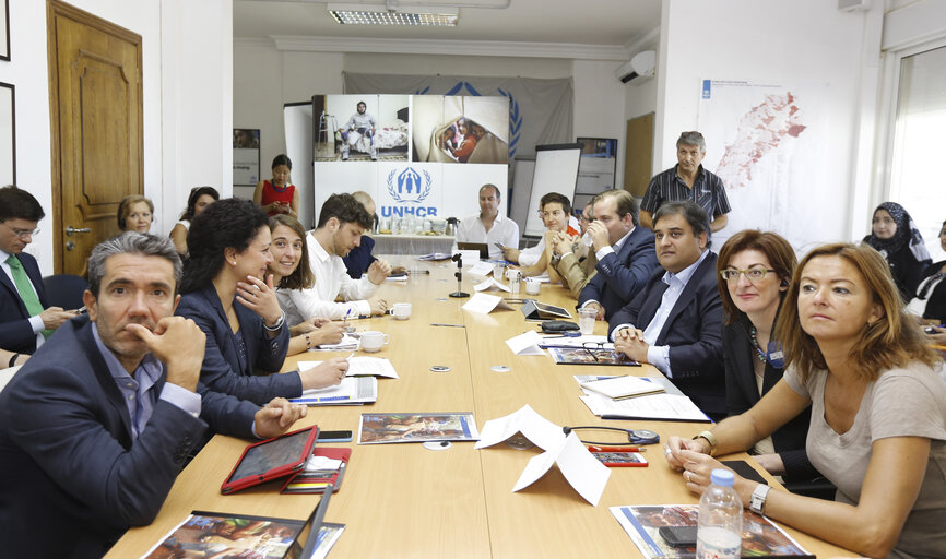 Nuotrauka 4: EP delegation to Lebanon.  Visit to UNCHR headquarters with focus on refugee status and resettlement.