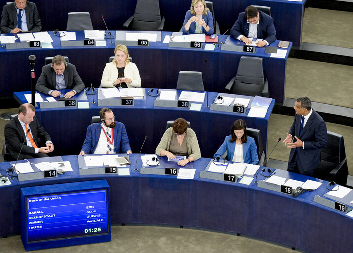 Fotografie 1: State of the Union 2016 - Statement by the President of the Commission - Plenary session week 37 at the EP in Strasbourg