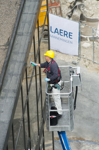 Fotografia 9: SQM building - Facade cleaning on the Square de Meeus building