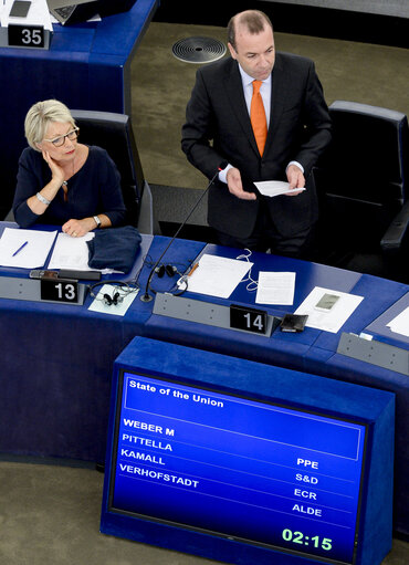 Fotografie 10: State of the Union 2016 - Statement by the President of the Commission - Plenary session week 37 at the EP in Strasbourg