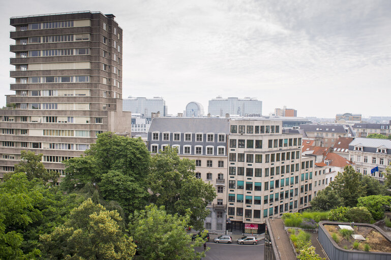 Fotografia 4: Aerial view from the SQM building around the Square de Meeus - European Parliament