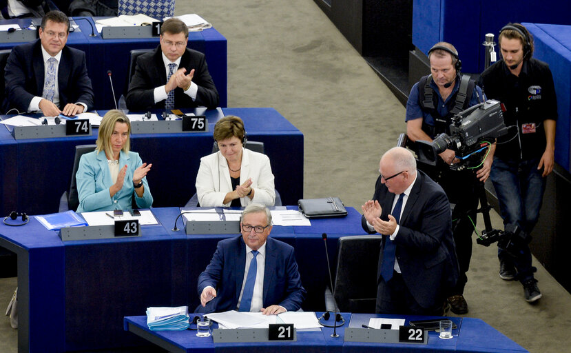 Fotografie 11: State of the Union 2016 - Statement by the President of the Commission - Plenary session week 37 at the EP in Strasbourg