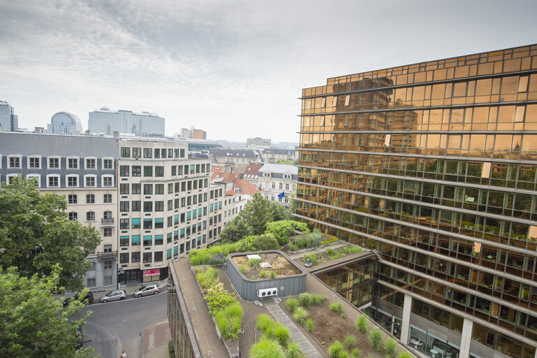 Fotografia 3: Aerial view from the SQM building around the Square de Meeus - European Parliament