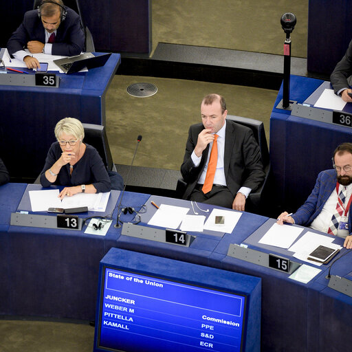 Fotografie 31: State of the Union 2016 - Statement by the President of the Commission - Plenary session week 37 at the EP in Strasbourg