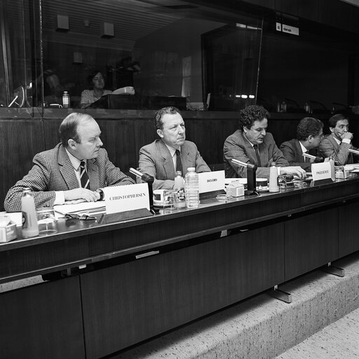 Fotografie 4: Meeting at the European Parliament in Brussels in June 1985