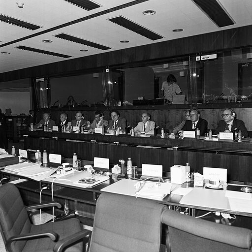 Fotografie 9: Meeting at the European Parliament in Brussels in June 1985