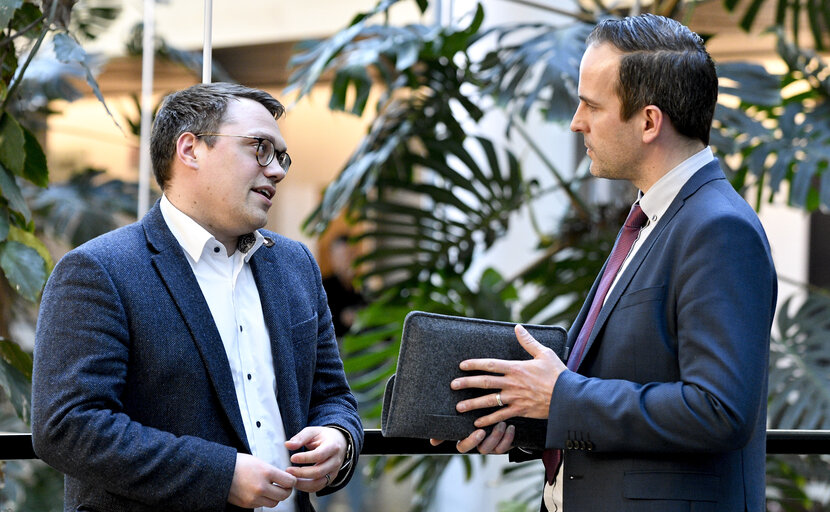 Fotografie 2: Arndt KOHN and Tiemo WÖLKEN in the European Parliament in Strasbourg