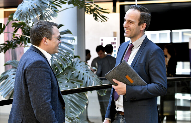 Fotografie 3: Arndt KOHN and Tiemo WÖLKEN in the European Parliament in Strasbourg