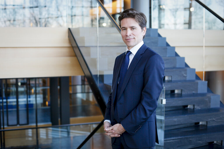 Geoffroy DIDIER in the European Parliament in Strasbourg