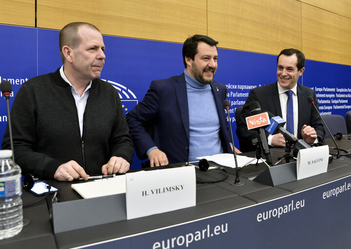 Photo 18 : ENF group press conference on the Lega victory in the Italian elections