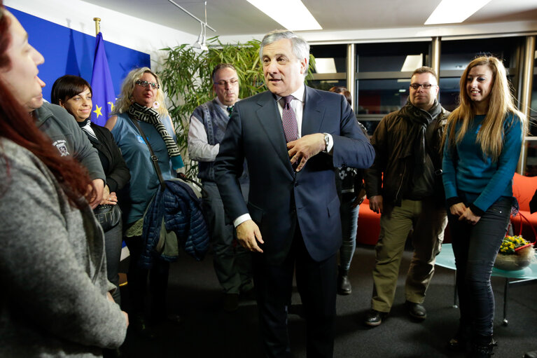 Antonio TAJANI - EP President meets with Embraco's workers representives