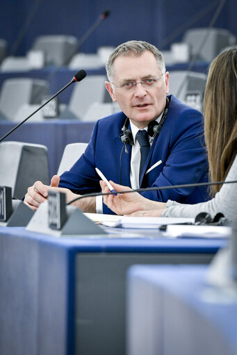 Fotografija 2: Philippe JUVIN in the European Parliament in Strasbourg