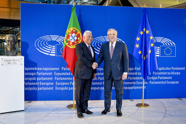 Fotografija 1: Antonio TAJANI - EP President meets with António COSTA - Prime Minister of Portugal