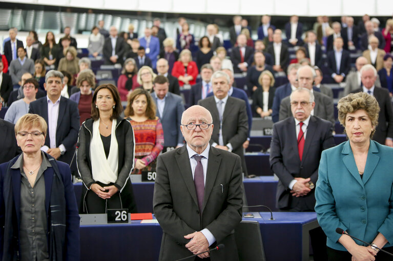 Plenary session - Minute of silence to honour Jens NILSSON