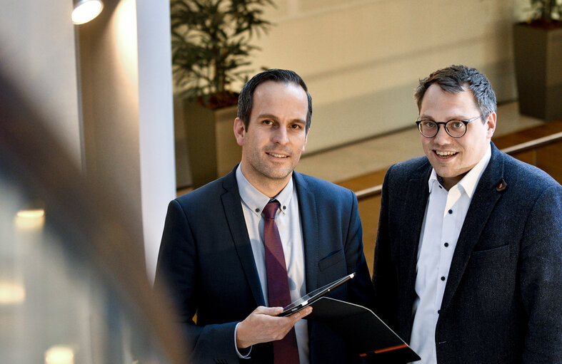 Fotografie 8: Arndt KOHN and Tiemo WÖLKEN in the European Parliament in Strasbourg