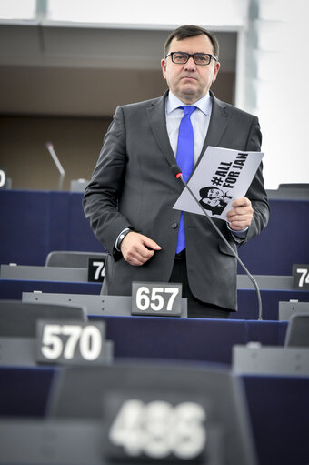 Photo 21: Plenary session- Protection of investigative journalists in Europe: the case of Slovak journalist Ján Kuciak and Martina Kušnírová