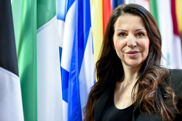 Barbara KAPPEL in the European Parliament in Strasbourg