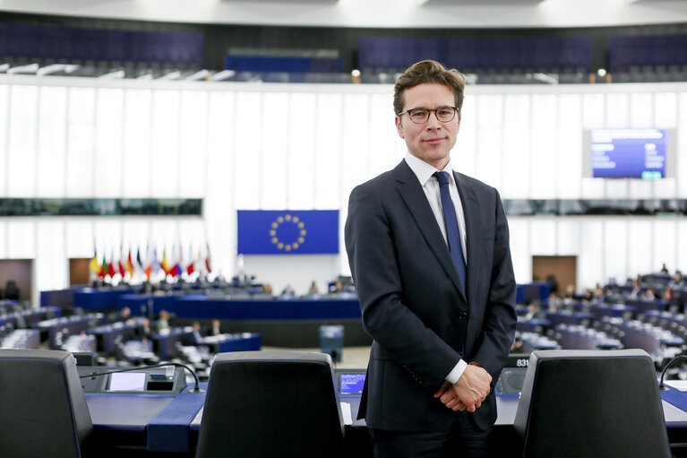 Geoffroy DIDIER in the European Parliament in Strasbourg