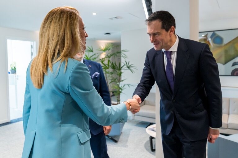 Roberta METSOLA, EP President meets with Oleksiy REZNIKOV, Ukrenian Defense Minister