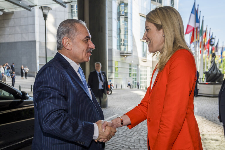 Roberta METSOLA, EP President meets with Mohammad SHTAYYEH, Palestinian Prime Minister