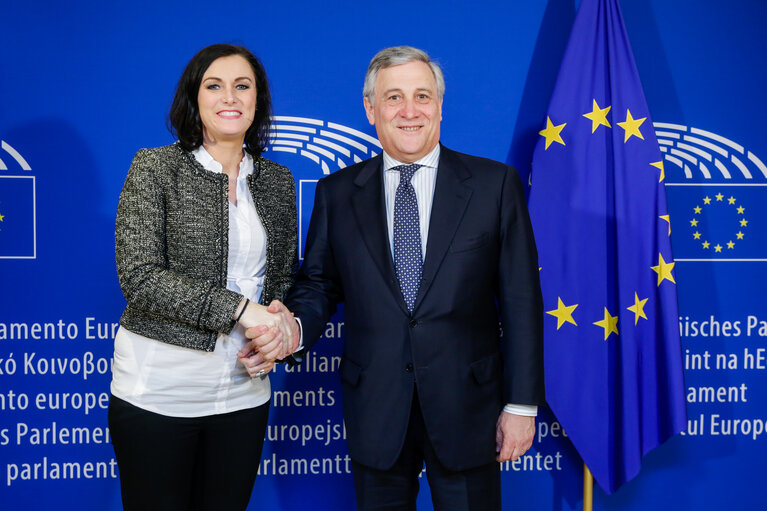 Antonio TAJANI - EP President meets with Elisabeth KOSTINGER, Austrian Minister of Environment and Tourism