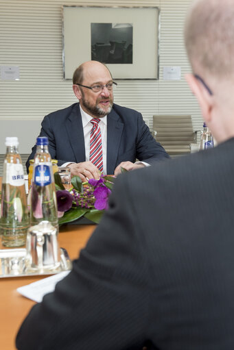 Снимка 1: Official visit of the president of Czech RepublicMartin SCHULZ - EP President meets with Bohuslav SOBOTKA - President of the Czech Republic