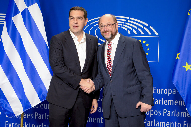 Foto 2: Martin SCHULZ, EP President meets with Alexis TSIPRAS, Prime Minister of Greece