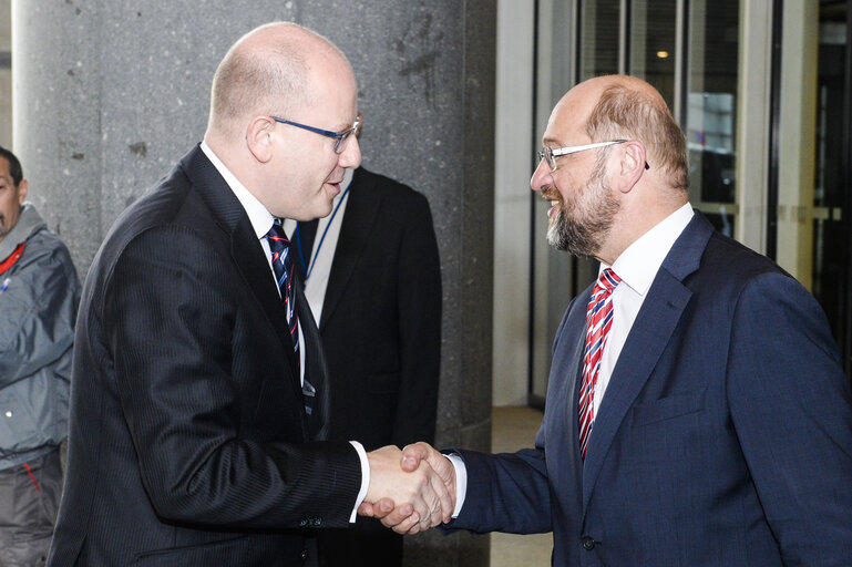 Photo 2: Official visit of the president of Czech Republic to the European Parliament in Brussels.