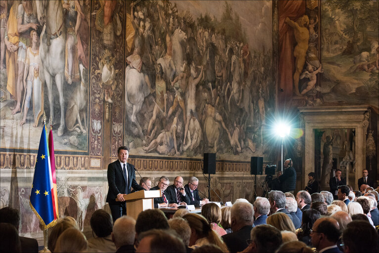 Panel discussion in Rome on the Future of the EU. Debate organised by the Charlemagne Prize Foundation and the European University Institute.