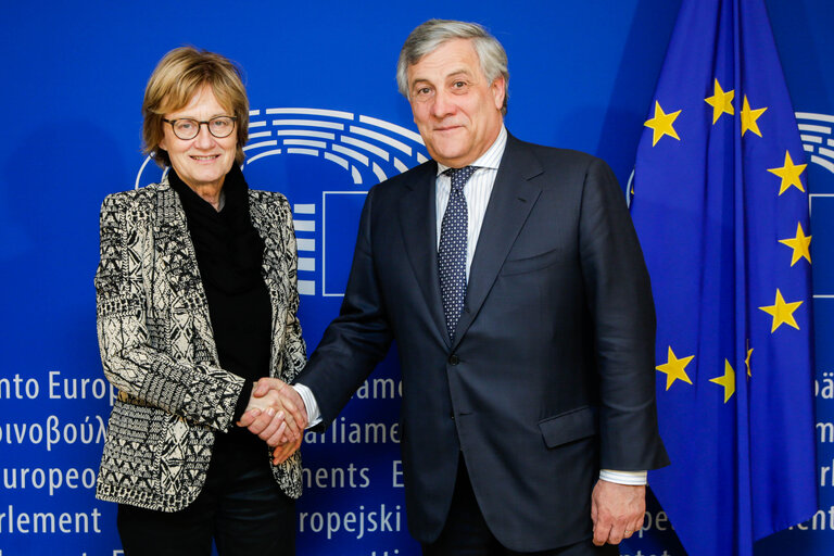 Zdjęcie 1: Antonio TAJANI - EP President meets with Mady DELVAUX-STEHRES