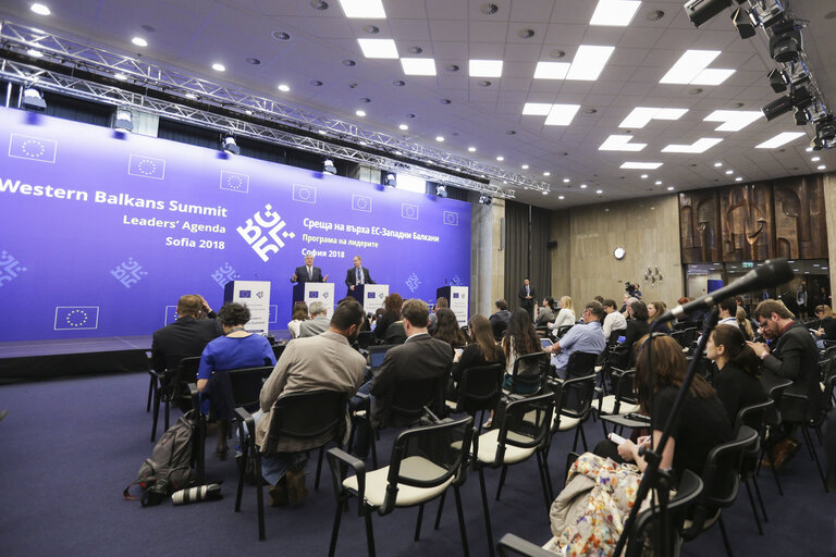 Billede 1: EU-Western Balkans Summit in Sofia, Bulgaria.   Press Briefing