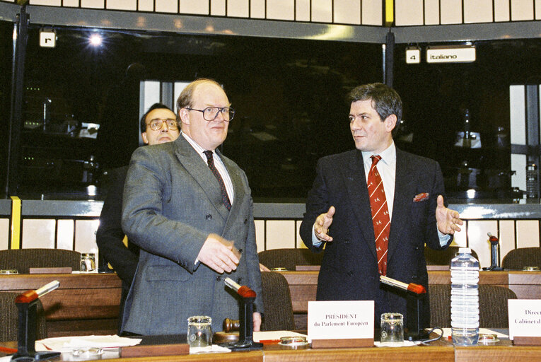 Meeting at the European Parliament in Strasbourg