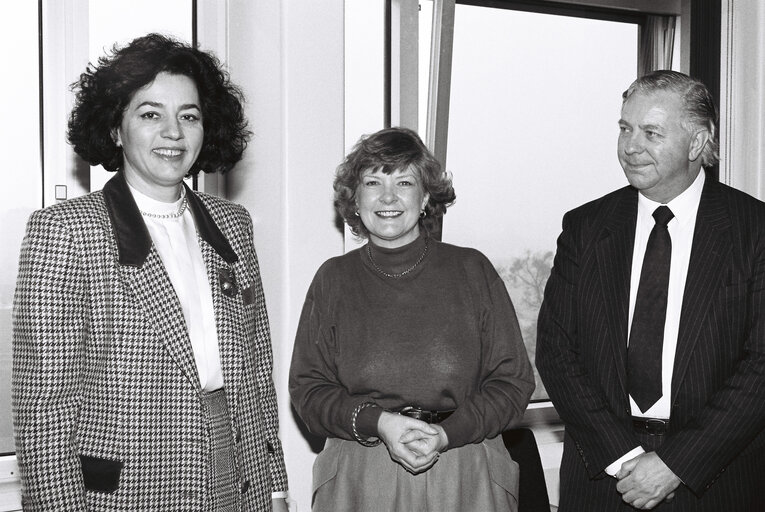 Снимка 18: Meeting with Anita Jean POLLACK and Michael ELLIOTT at the EP in Strasbourg