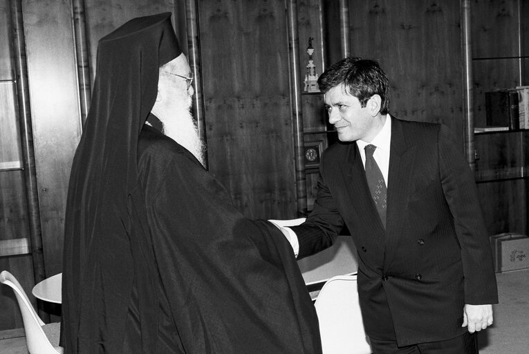 Enrique BARON CRESPO - EP President meets with Archbishop at the EP in Strasbourg