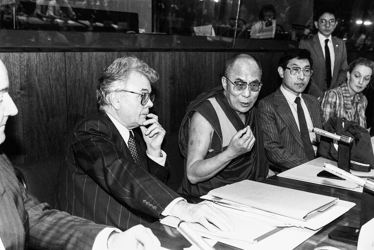 Visit of HH the Dalai Lama to the EP in Brussels in April 1990